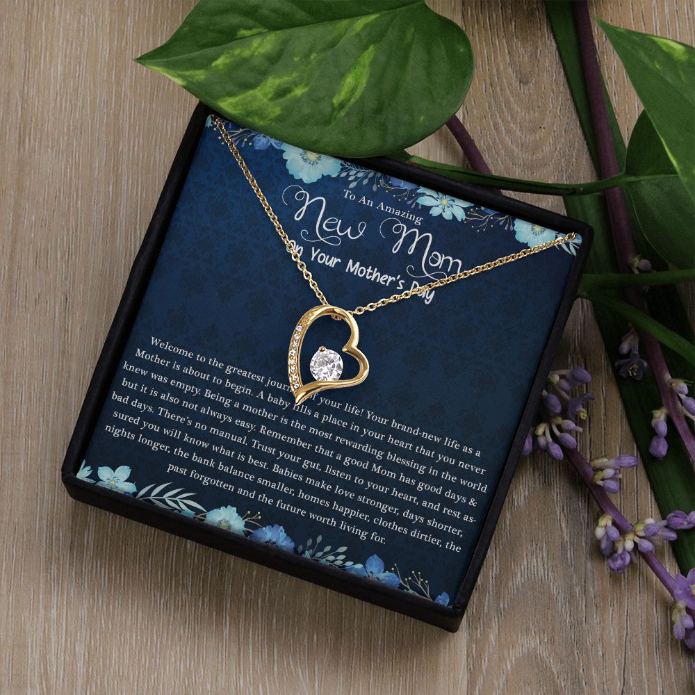 Mother's Day | Amazing New Mom - Forever Love Necklace