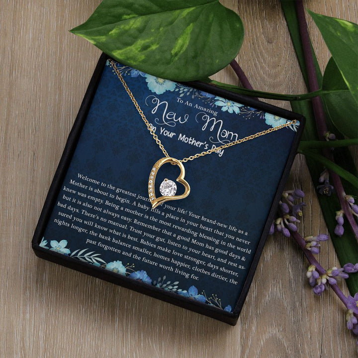 Mother's Day | Amazing New Mom - Forever Love Necklace