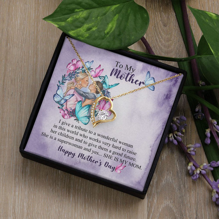 Mother's Day | My Mom is a Superwoman - Forever Love Necklace