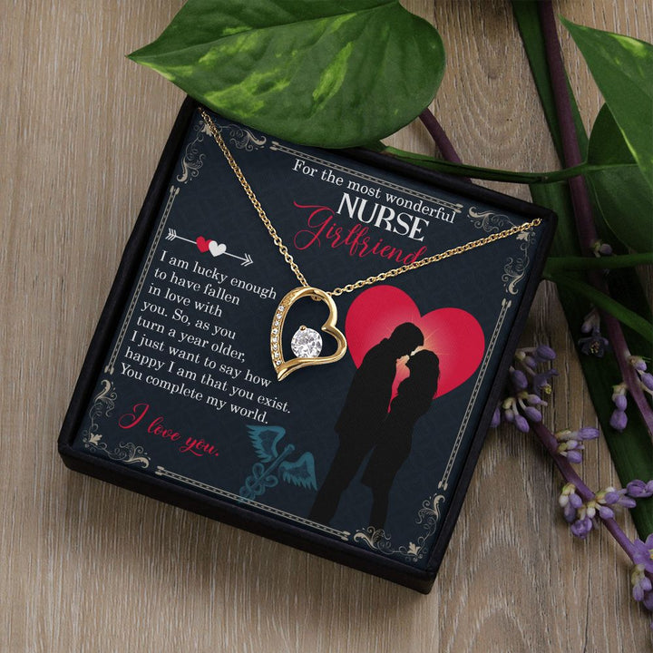 For the most wonderful Nurse Girlfriend | I just want to say how happy I am - Forever Love Necklace