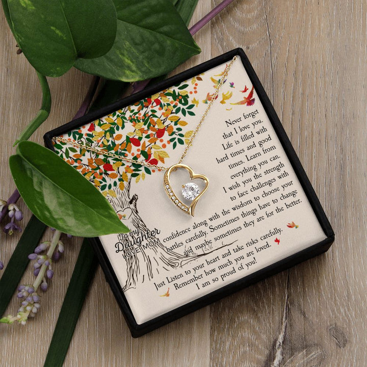 To My Daughter | Never forget that I Love You - Forever Love Necklace