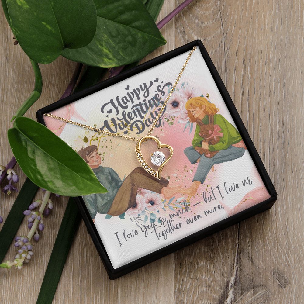 Happy Valentine's Day | Love, Together in Harmony - Forever Love Necklace