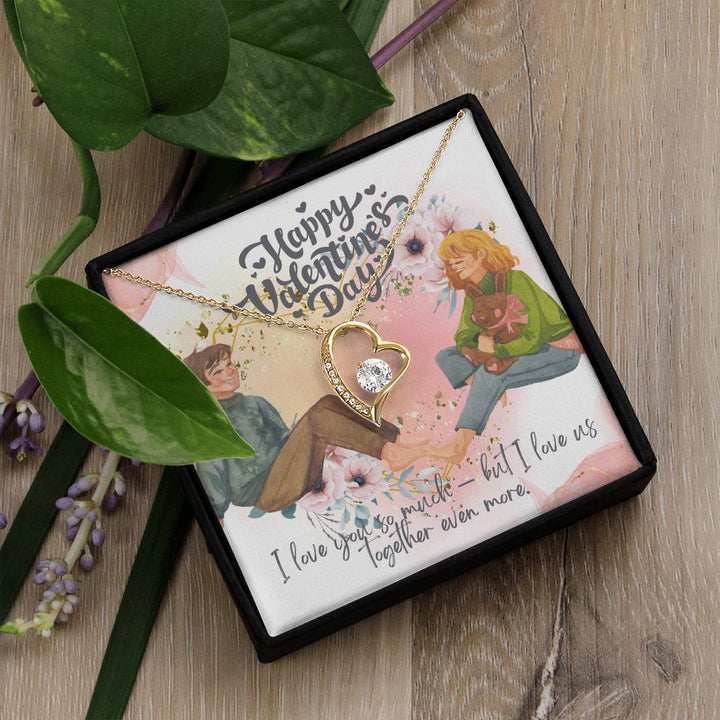 Happy Valentine's Day | Love, Together in Harmony - Forever Love Necklace