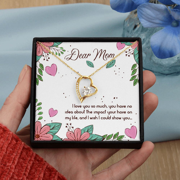 To My Mom | Mom I Love You so Much - Forever Love Necklace