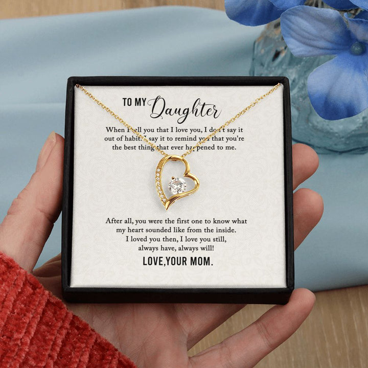 To My Daughter | I Love You My Daughter - Forever Love Necklace