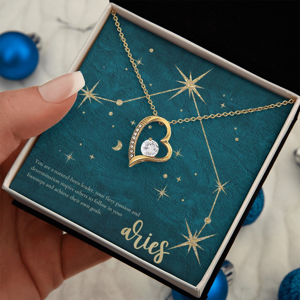 Aries | You are a natural-born leader, your fiery passion and determination inspire others to follow in your footsteps and achieve their own goals. - Forever Love Necklace