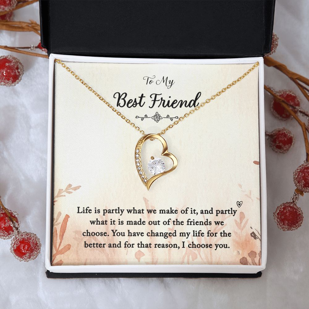 To My Best Friend | You Changed My Life - Forever Love Necklace