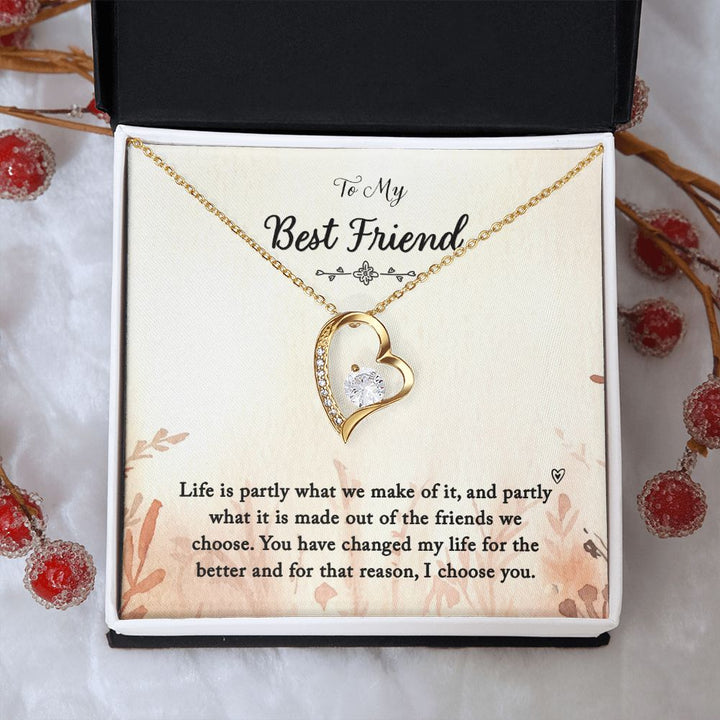 To My Best Friend | You Changed My Life - Forever Love Necklace