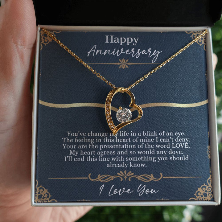 Happy Anniversary | You've change my life in a blink of an eye - Forever Love Necklace