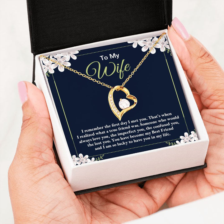 To My Wife | I remember the day I first met you - Forever Love Necklace