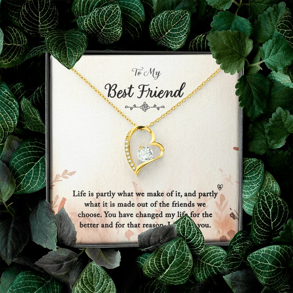 To My Best Friend | You Changed My Life - Forever Love Necklace