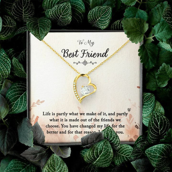To My Best Friend | You Changed My Life - Forever Love Necklace