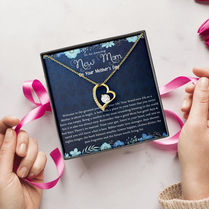 Mother's Day | Amazing New Mom - Forever Love Necklace