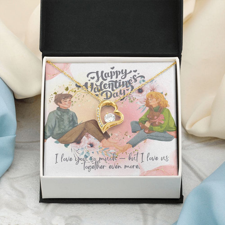 Happy Valentine's Day | Love, Together in Harmony - Forever Love Necklace