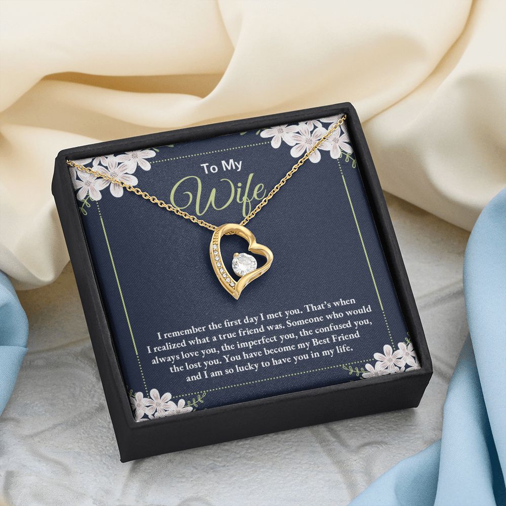 To My Wife | I remember the day I first met you - Forever Love Necklace