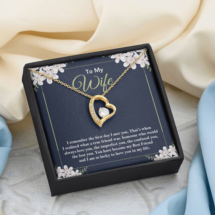 To My Wife | I remember the day I first met you - Forever Love Necklace