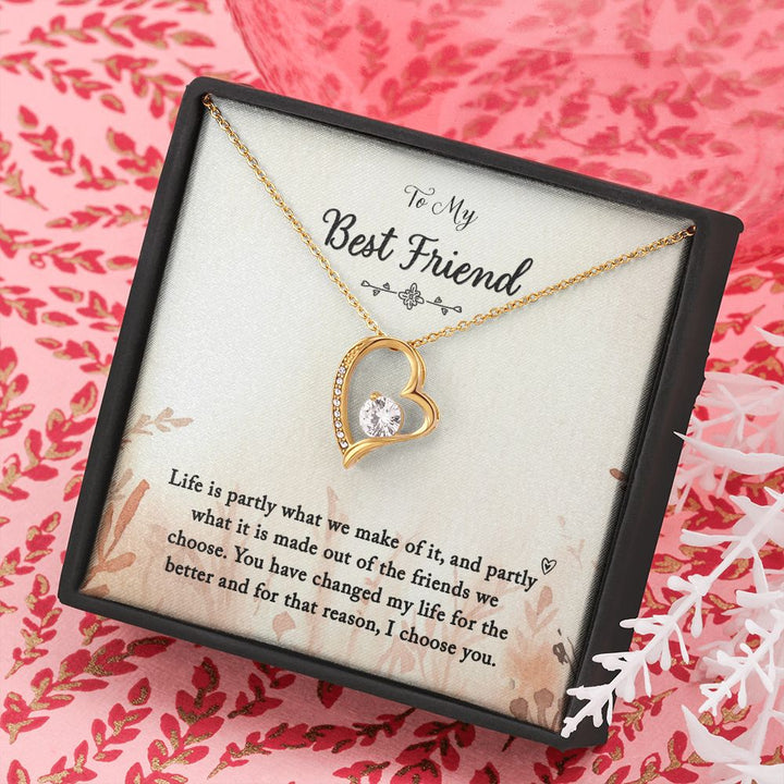 To My Best Friend | You Changed My Life - Forever Love Necklace