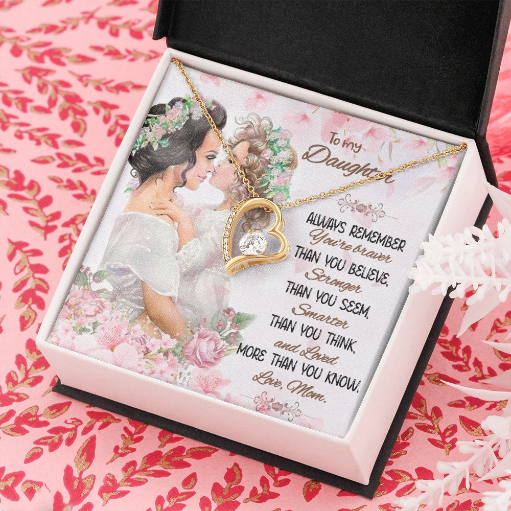 To My Daughter | Remember Your Courage - Forever Love Necklace