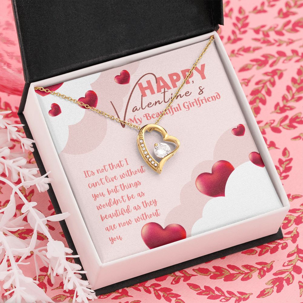 Happy Valentine's My Beautiful Girlfriend | Beautiful Life Together - Forever Love Necklace