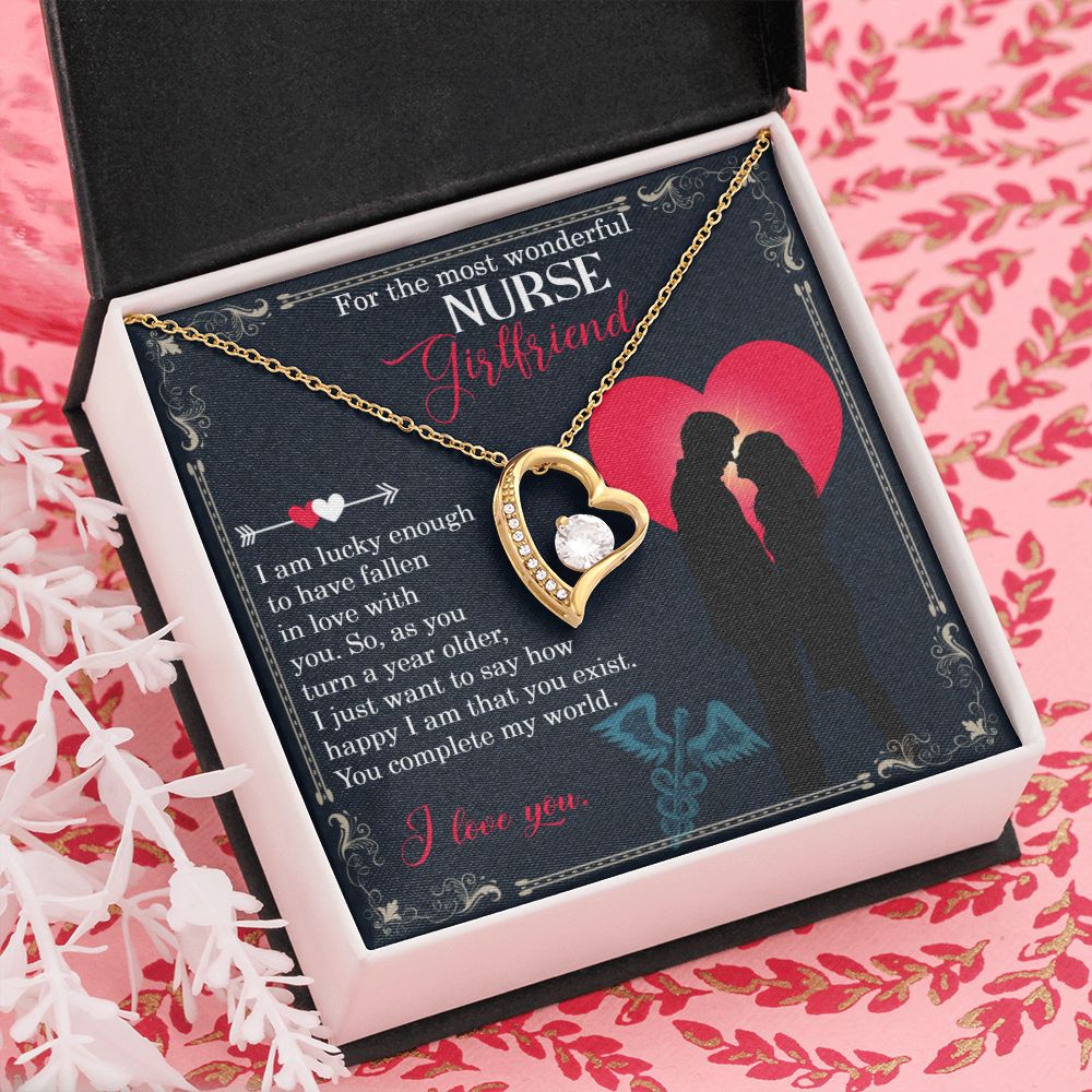 For the most wonderful Nurse Girlfriend | I just want to say how happy I am - Forever Love Necklace
