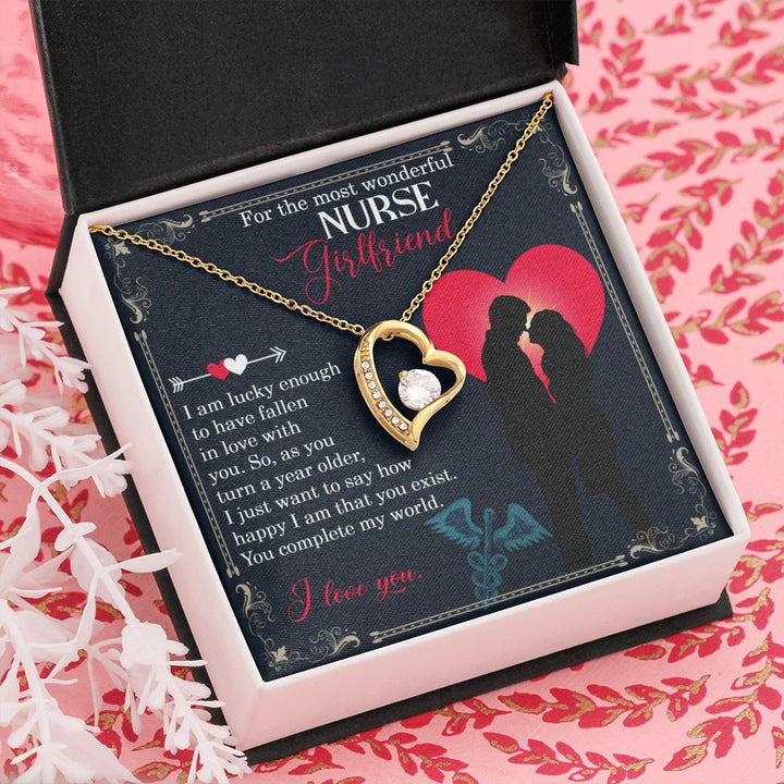 For the most wonderful Nurse Girlfriend | I just want to say how happy I am - Forever Love Necklace