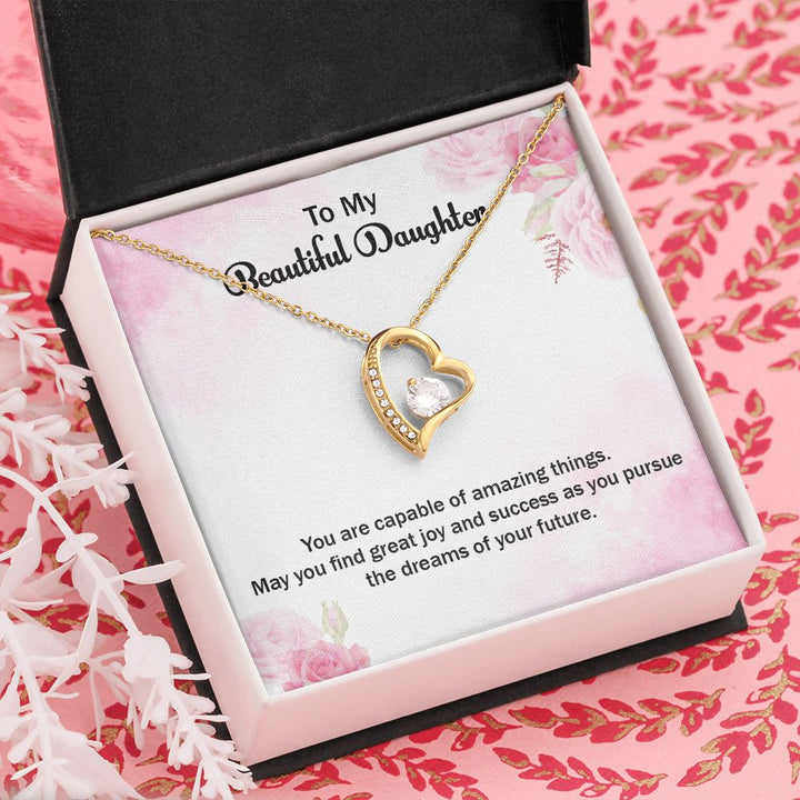 To My Beautiful Daughter | Graduate: Your Hard Work Pays Off! - Forever Love Necklace