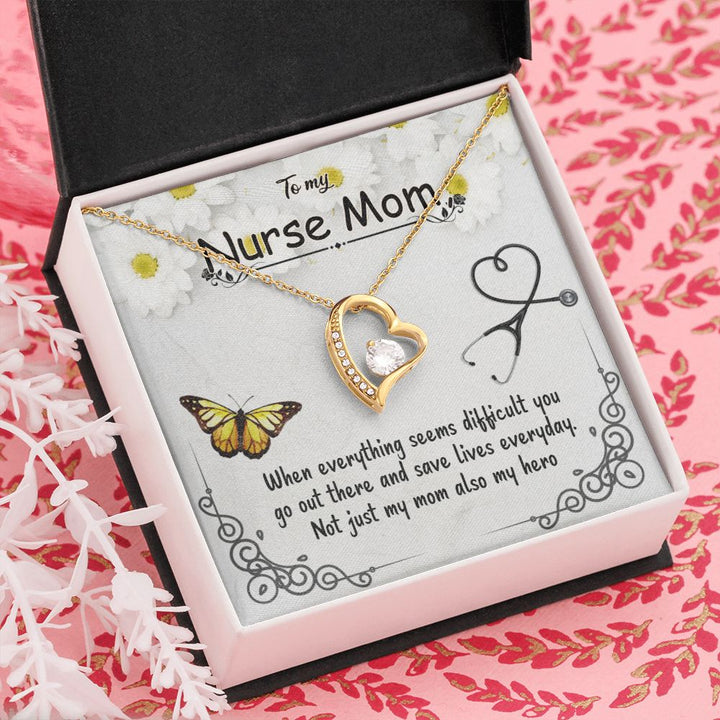 To My Mom | To My Nurse Mom - Forever Love Necklace