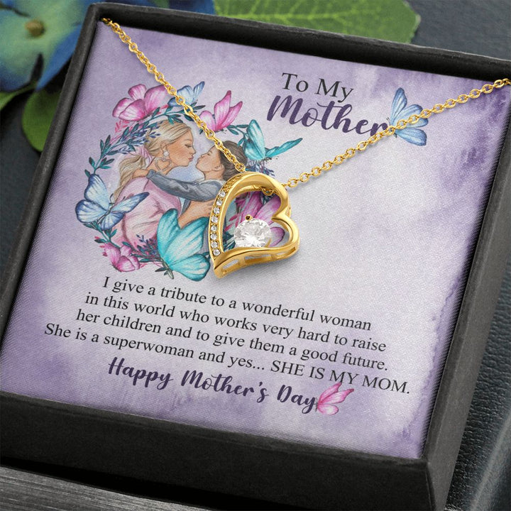 Mother's Day | My Mom is a Superwoman - Forever Love Necklace