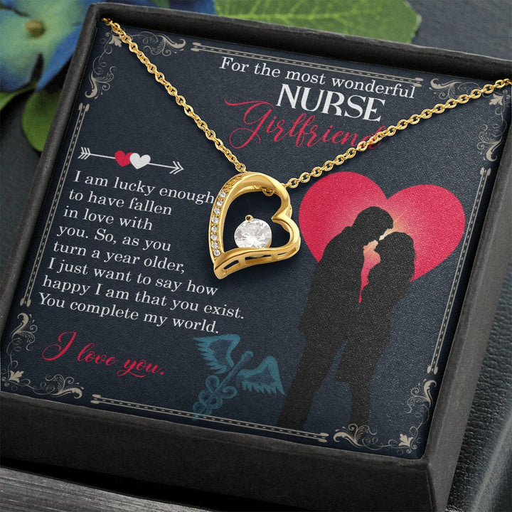 For the most wonderful Nurse Girlfriend | I just want to say how happy I am - Forever Love Necklace