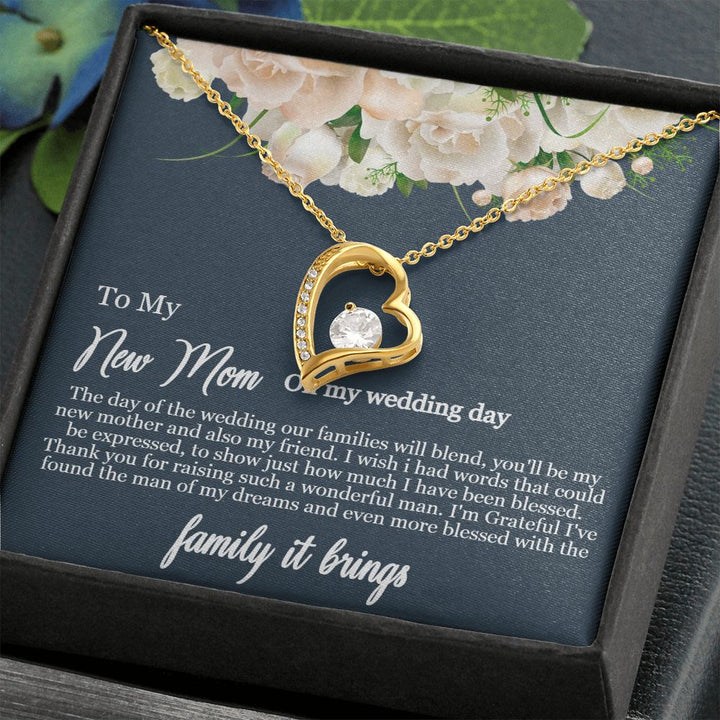 To My Mother-in-Law | To my new mom on my wedding day - Forever Love Necklace