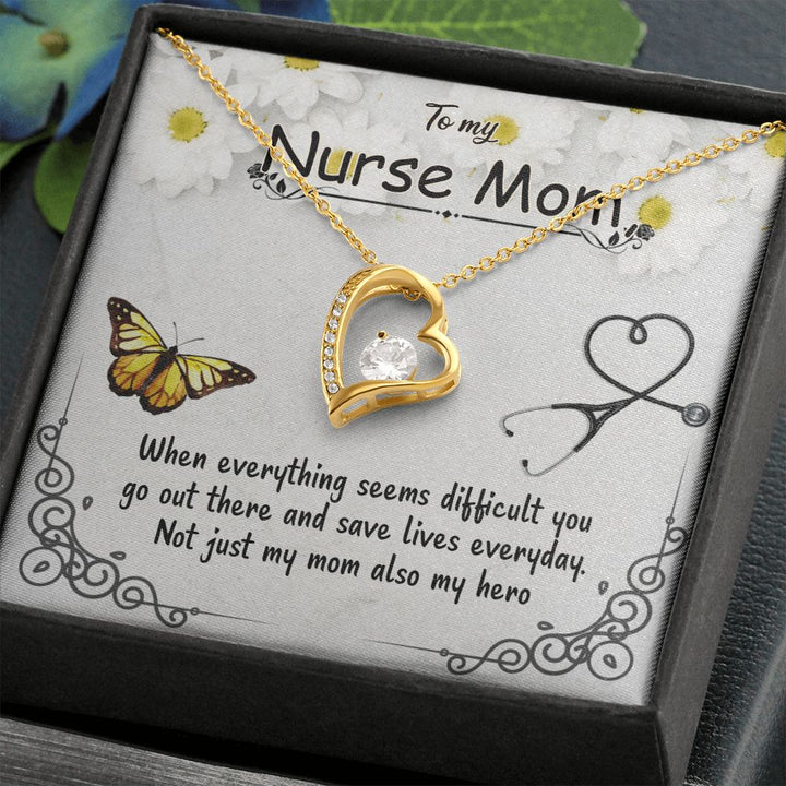 To My Mom | To My Nurse Mom - Forever Love Necklace