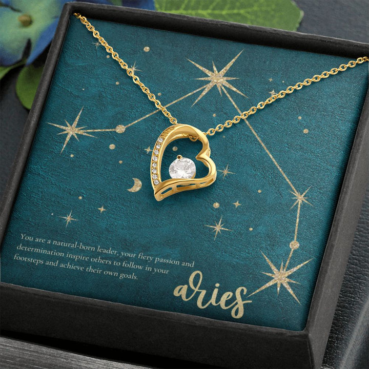 Aries | You are a natural-born leader, your fiery passion and determination inspire others to follow in your footsteps and achieve their own goals. - Forever Love Necklace
