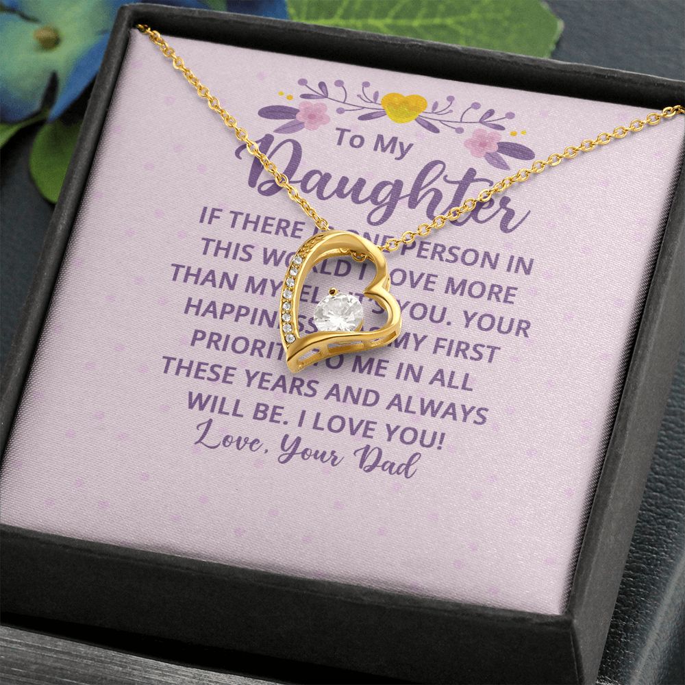 To My Daughter | My First Priority - Forever Love Necklace