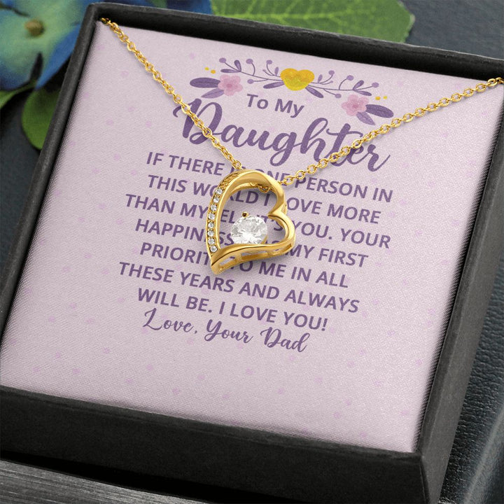 To My Daughter | My First Priority - Forever Love Necklace