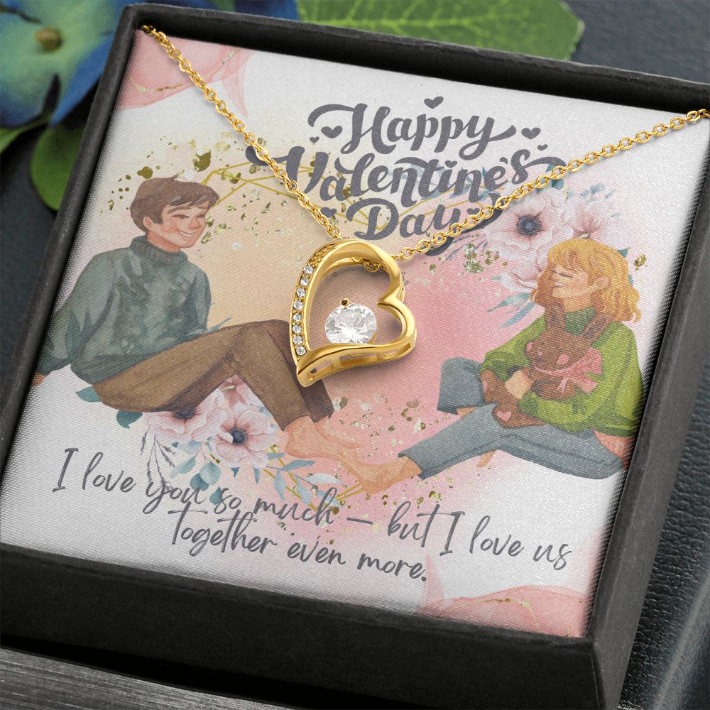 Happy Valentine's Day | Love, Together in Harmony - Forever Love Necklace