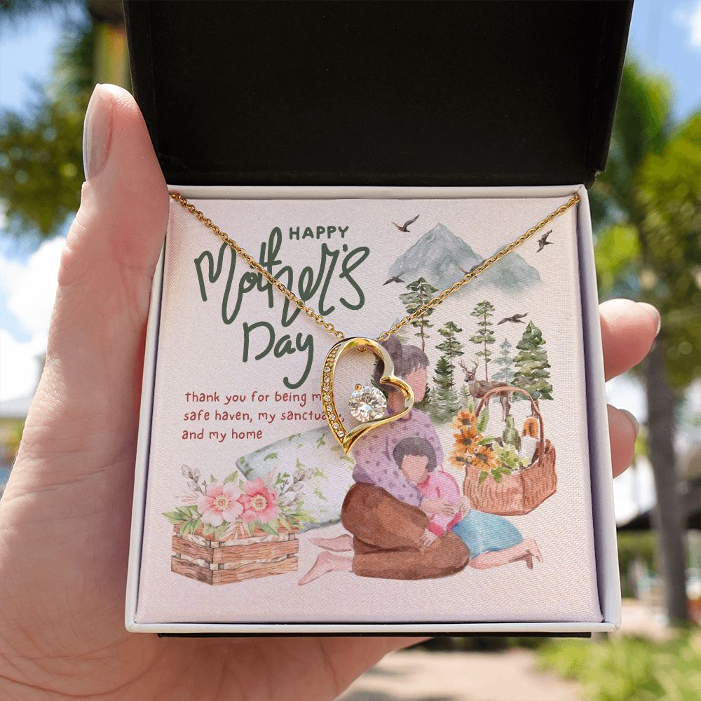 Happy Mother's Day | Thank you for being my safe haven - Forever Love Necklace