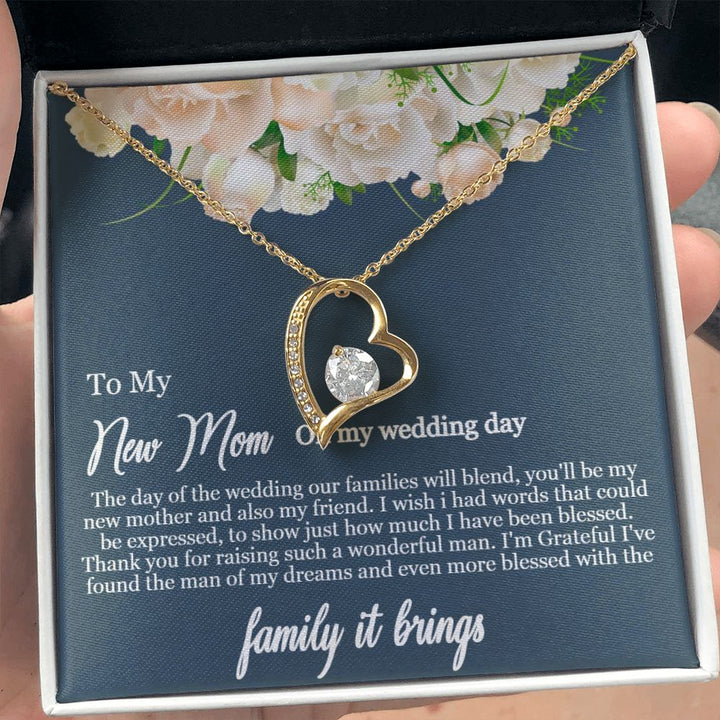 To My Mother-in-Law | To my new mom on my wedding day - Forever Love Necklace