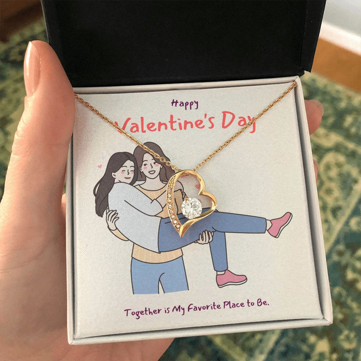 Happy Valentine's | A Love So True LGBTQ for Women - Forever Love Necklace