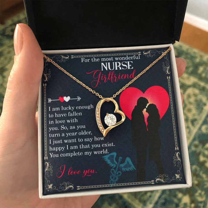For the most wonderful Nurse Girlfriend | I just want to say how happy I am - Forever Love Necklace