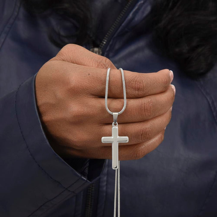 Faith | It makes things Possible - Stainless Cross Necklace with Ball Chain