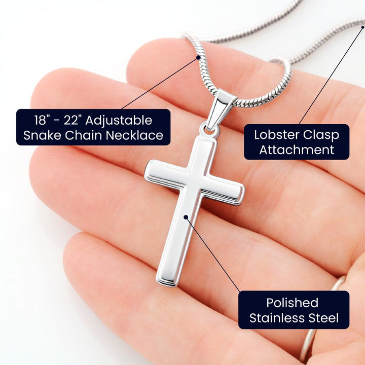 Happy Graduation | Dream Big, Graduate! The Sky's the Limit - Stainless Cross Necklace with Ball Chain