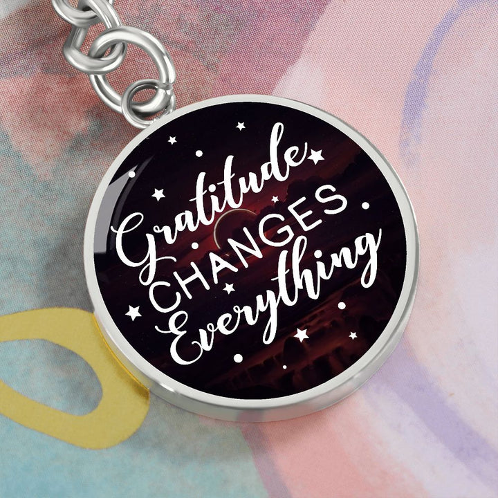 Gratitude Changes Everything - Circle Keychain