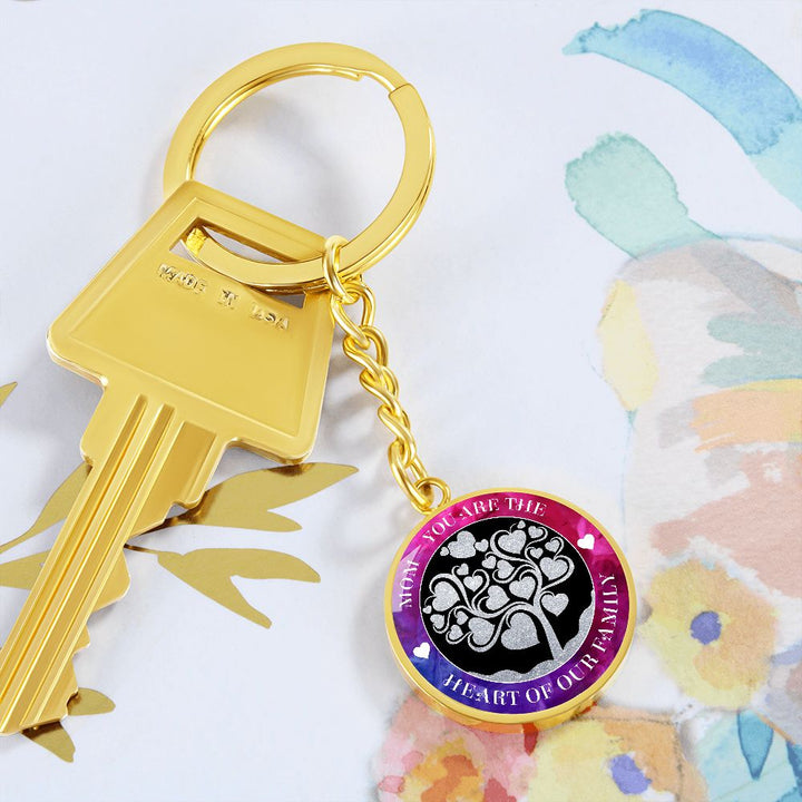 To My Mom | You are true Heart of our Family - Circle Keychain