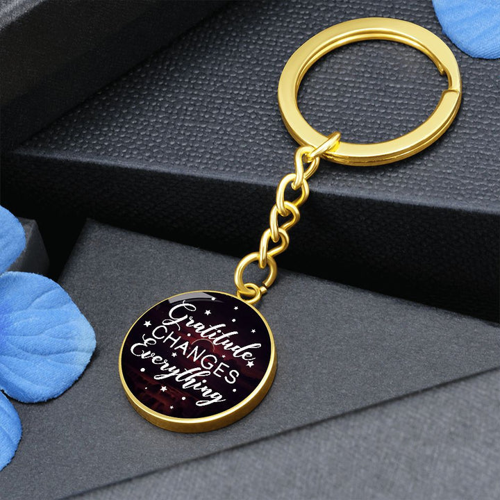 Gratitude Changes Everything - Circle Keychain