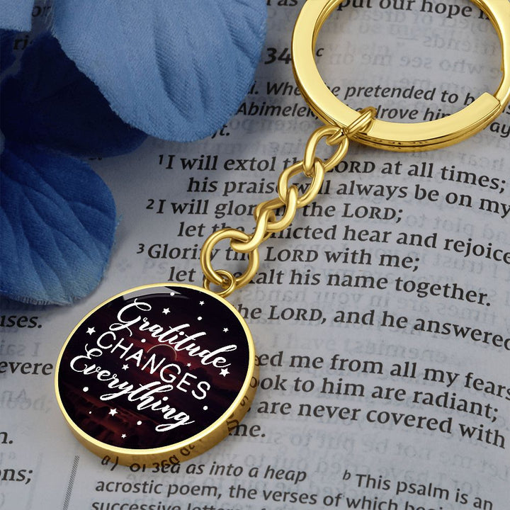 Gratitude Changes Everything - Circle Keychain