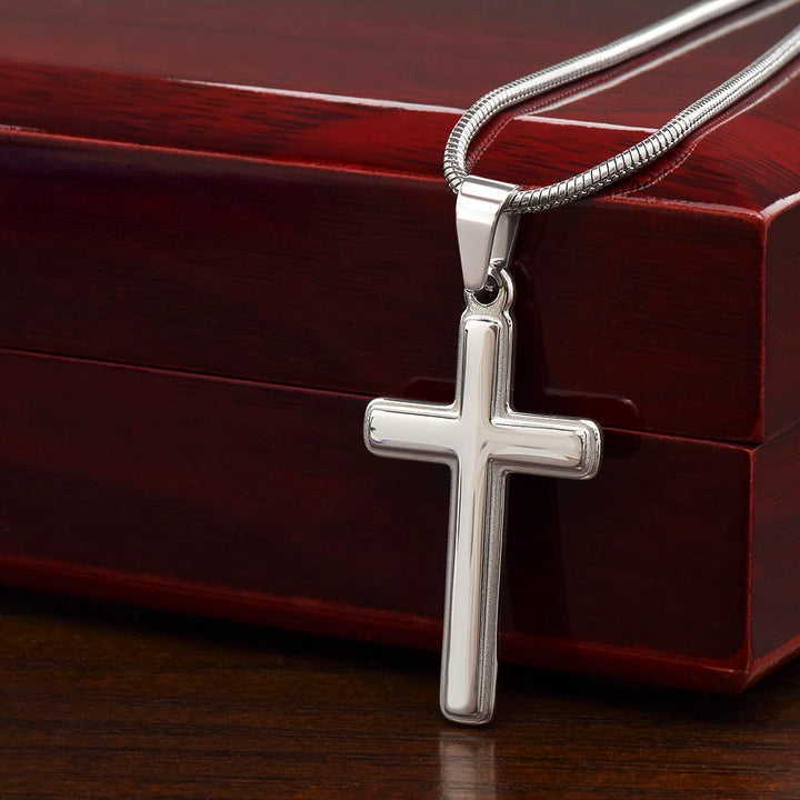 Faith | Faith and Prayer - Stainless Cross Necklace with Ball Chain